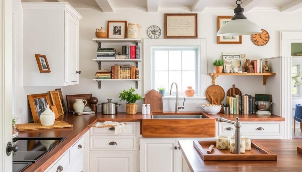 Personalized French kitchen with unique elements reflecting owner's personality Personalized French kitchen with unique elements reflecting owner's personality
