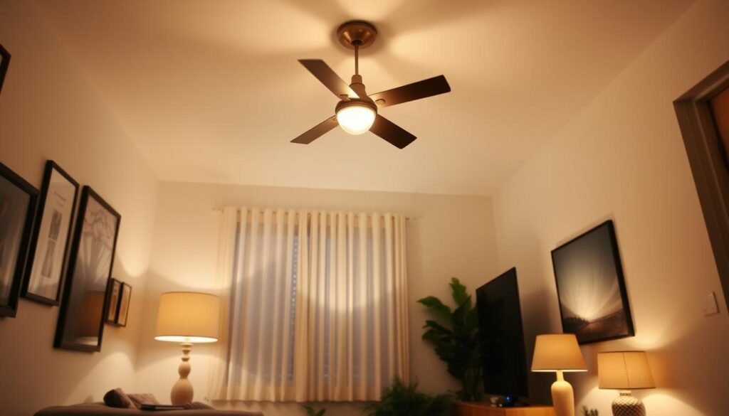 Small living room with layered lighting including ambient, task, and accent lights Small living room with layered lighting including ambient, task, and accent lights