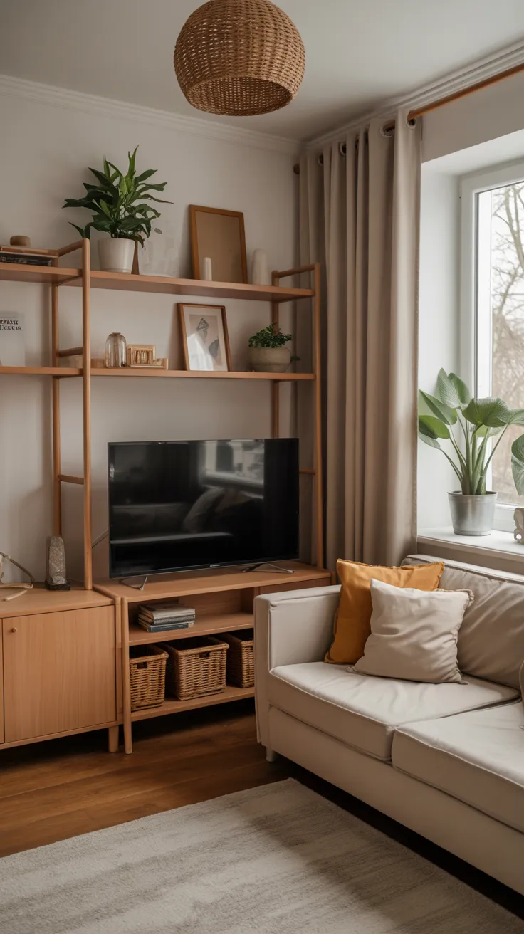 Multi functional furniture in small living room