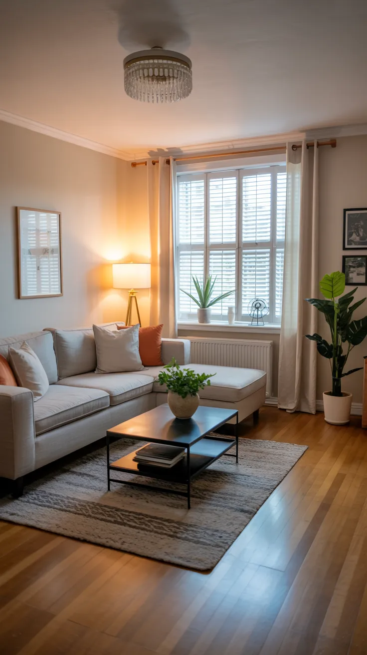Living room with good layout flow