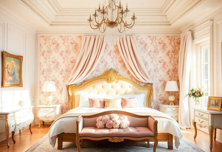 8 Pink Rococo Bedrooms That Bring Parisian Elegance Home