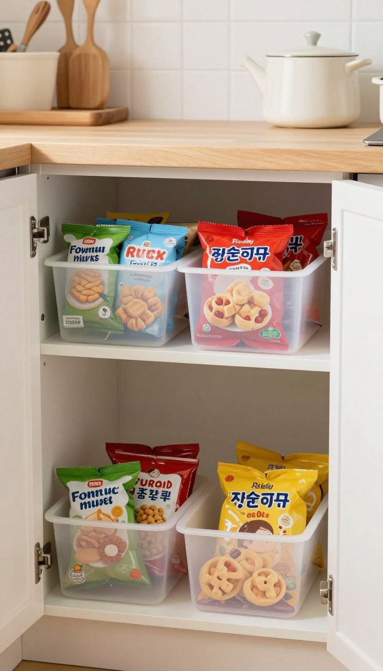kid friendly pantry ideas with organized snacks