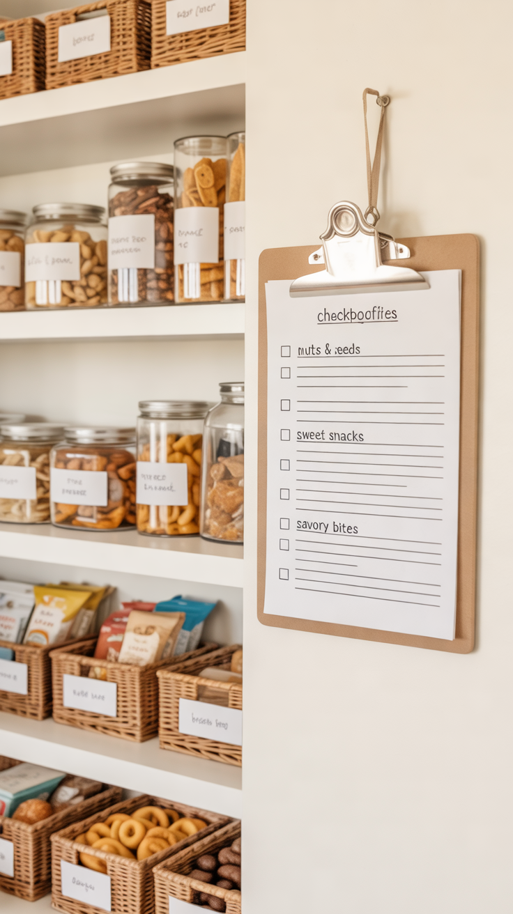 simple pantry snack restocking system